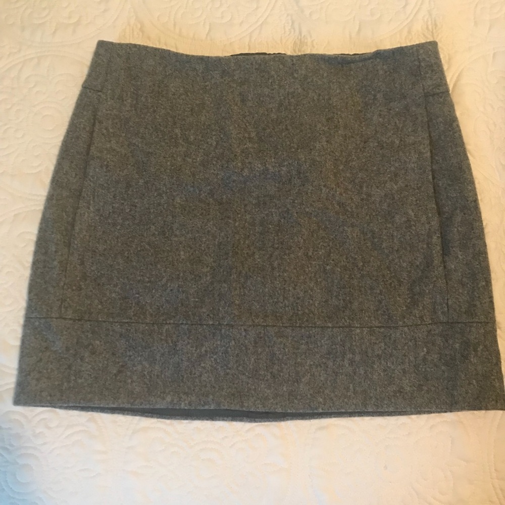 J. Crew Heather Gray Wool Mini Skirt